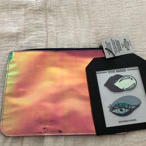 NWT Steve Madden holographic clutch